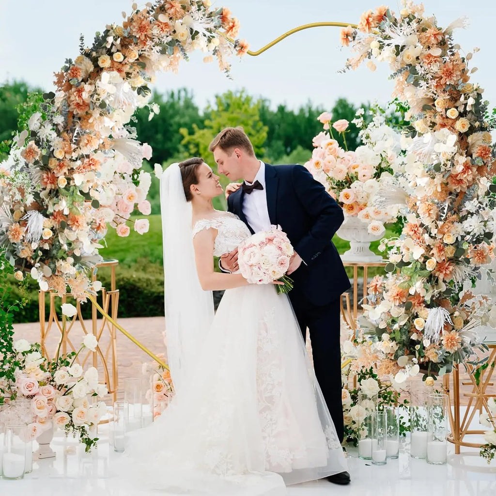 Heart Shape Balloon Arch, Wedding Metal Backdrop Stand, Love Flowers Arch Frame for Wedding Ceremony, Bridal, Valentine's Day