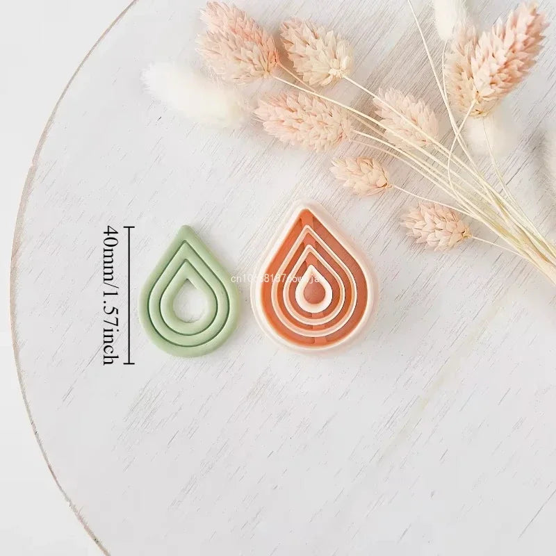 Love Heart Polymer Clay Cutters Valentine's Day Sweet Series Heart Shape Soft Pottery Clay Molds Earrings Jewelry Cutting Tools