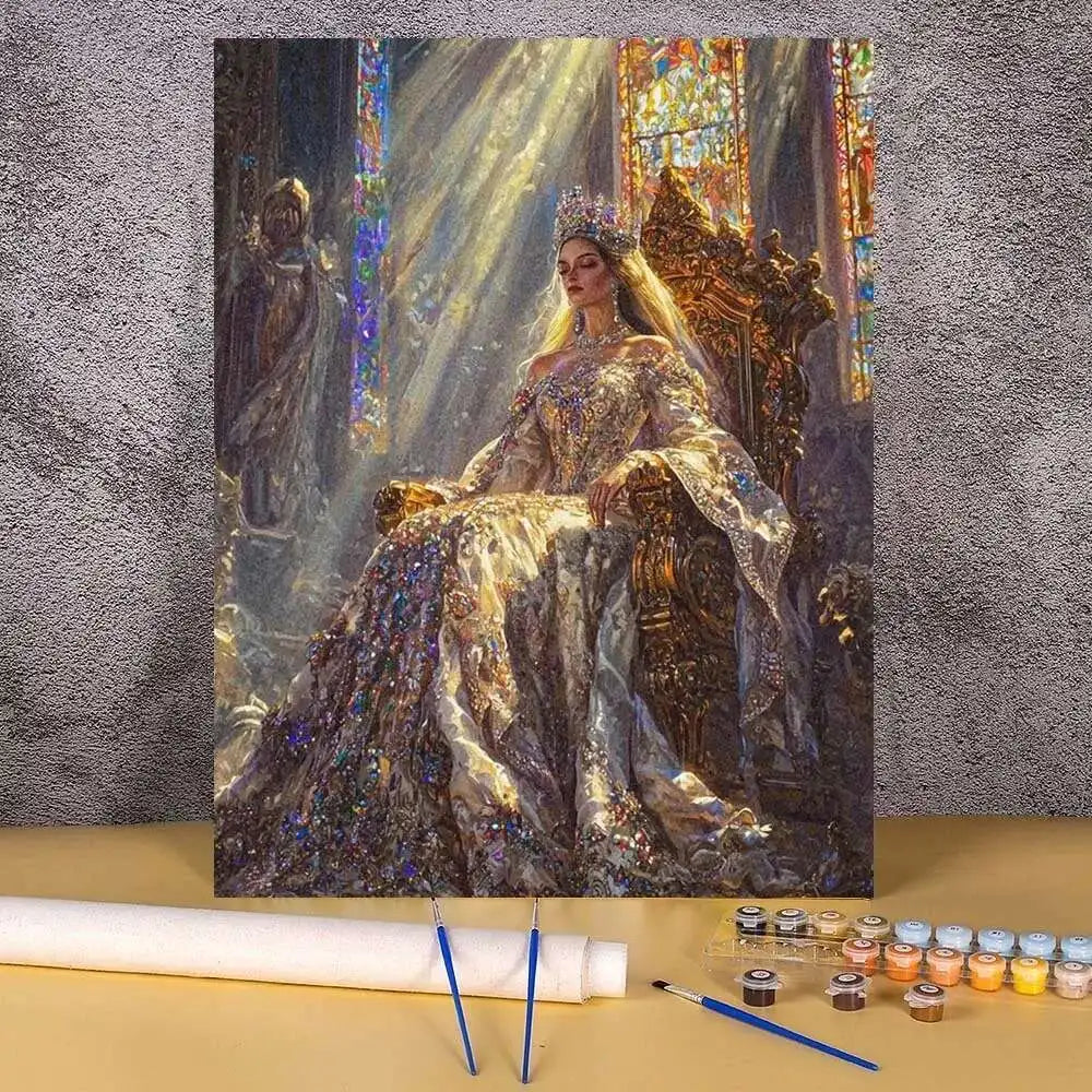 Adults Paint By Number Drawing On Canvas HandPainted Art DIY Pictures By Numbers Kit Home Decor Mysterious Hat Women Painting