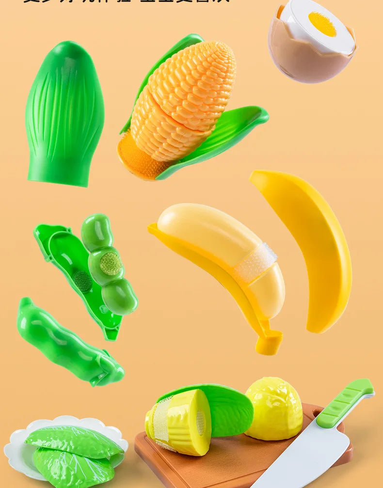 DIY Fruit Cutting Toys Vegetables Fruits And Vegetables Parent-Child Simulation Kitchen Food Children's Birthday Gifts