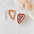 Love Heart Polymer Clay Cutters Valentine's Day Sweet Series Heart Shape Soft Pottery Clay Molds Earrings Jewelry Cutting Tools