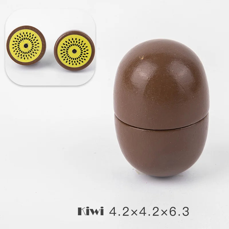 Magnetic Wooden Cutting Fruits Vegetables Pretend Play Simulation Kitchen Toys Classic Game Montessori Educational Toys For Kids