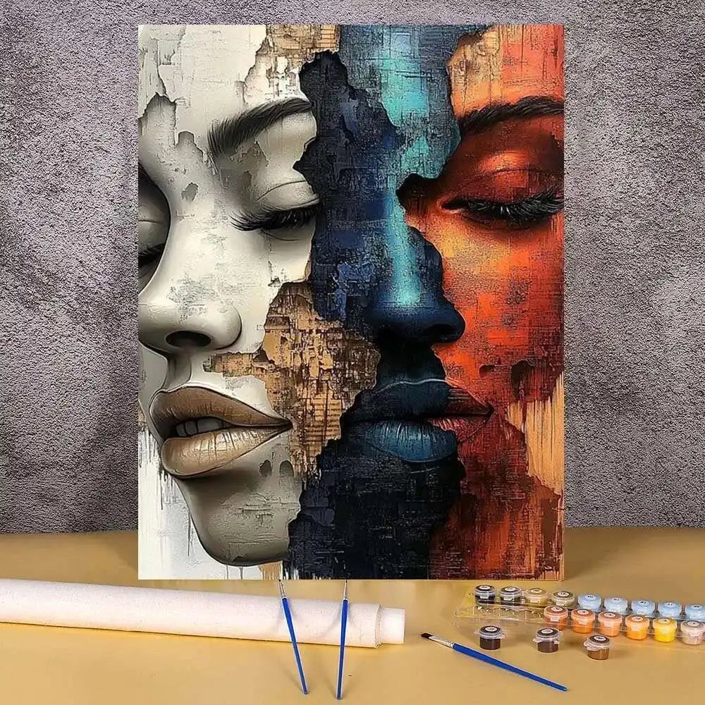 Adults Paint By Number Drawing On Canvas HandPainted Art DIY Pictures By Numbers Kit Home Decor Mysterious Hat Women Painting