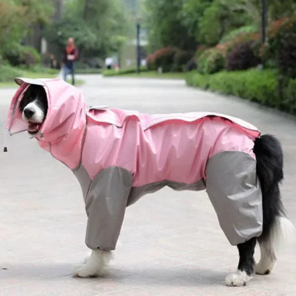 Waterproof Dog Raincoat Hoodie Jacket Rain Poncho Pet Rainwear Clothes Outdoor Golden Large Dogs Raincoat Pet Dog Clothing Coat