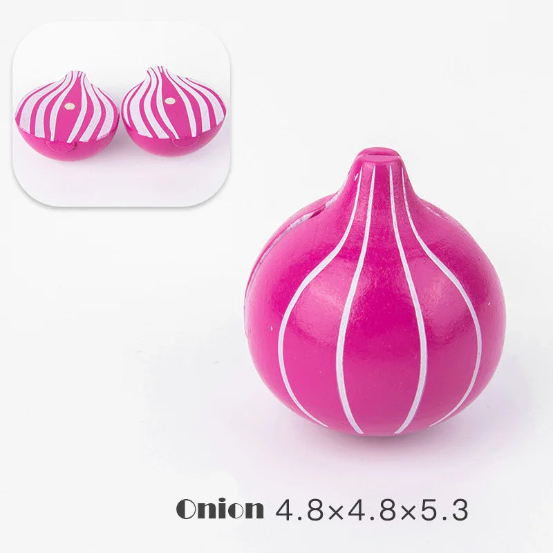 Magnetic Wooden Cutting Fruits Vegetables Pretend Play Simulation Kitchen Toys Classic Game Montessori Educational Toys For Kids