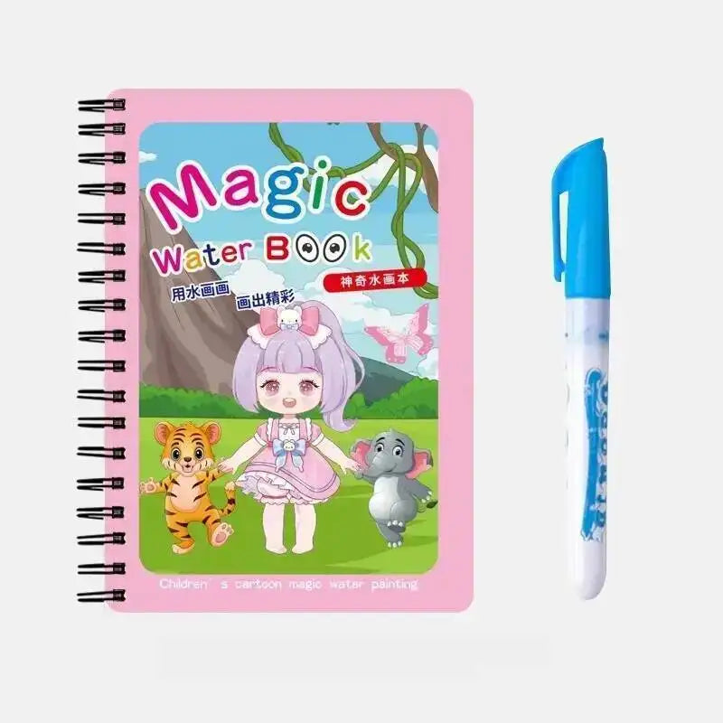 Magical Book Water Drawing Montessori Toys Reusable Coloring Book Magic Water Drawing Book Sensory Early Education for Children
