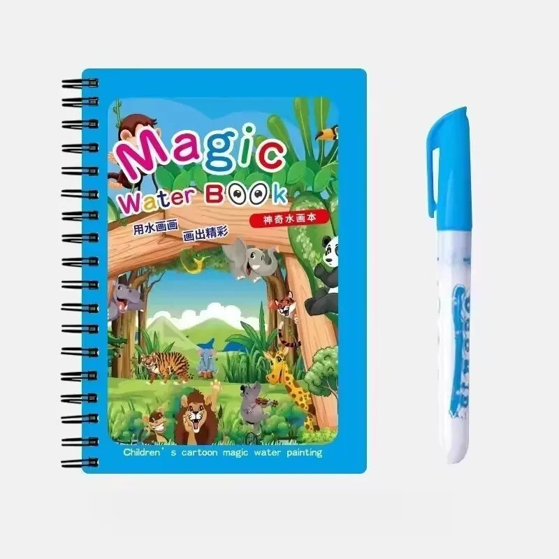 Magical Book Water Drawing Montessori Toys Reusable Coloring Book Magic Water Drawing Book Sensory Early Education for Children