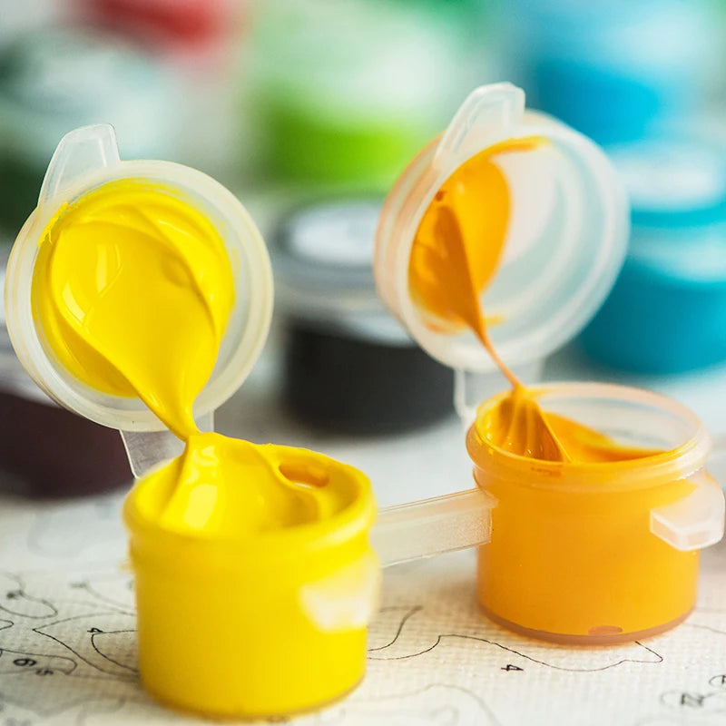 GATYZTORY Painting By Number Town Scenery Drawing On Canvas HandPainted Art Gift DIY Frame Picture By Number Kits Home Decor