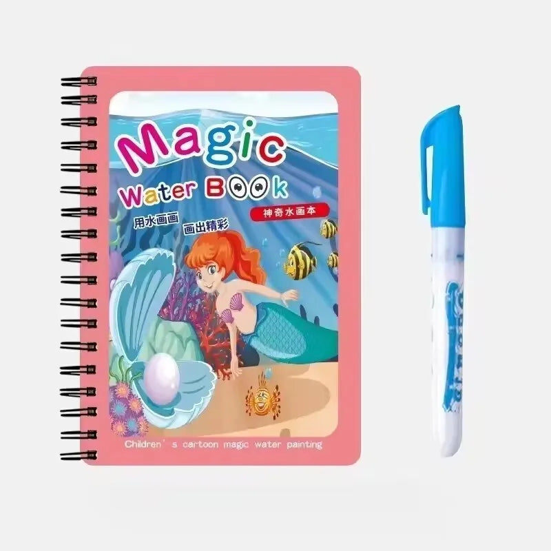 Magical Book Water Drawing Montessori Toys Reusable Coloring Book Magic Water Drawing Book Sensory Early Education for Children