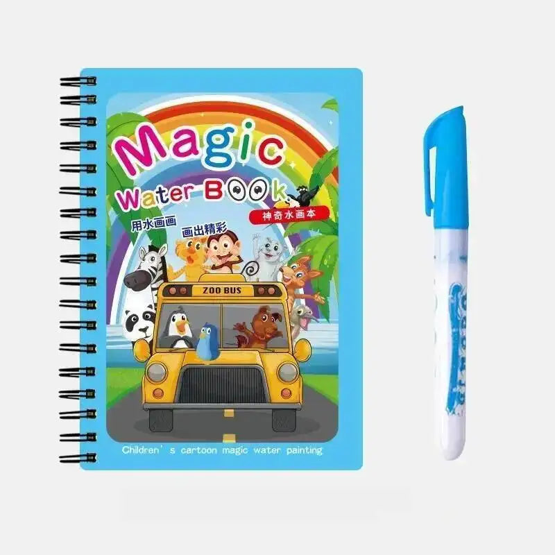 Magical Book Water Drawing Montessori Toys Reusable Coloring Book Magic Water Drawing Book Sensory Early Education for Children