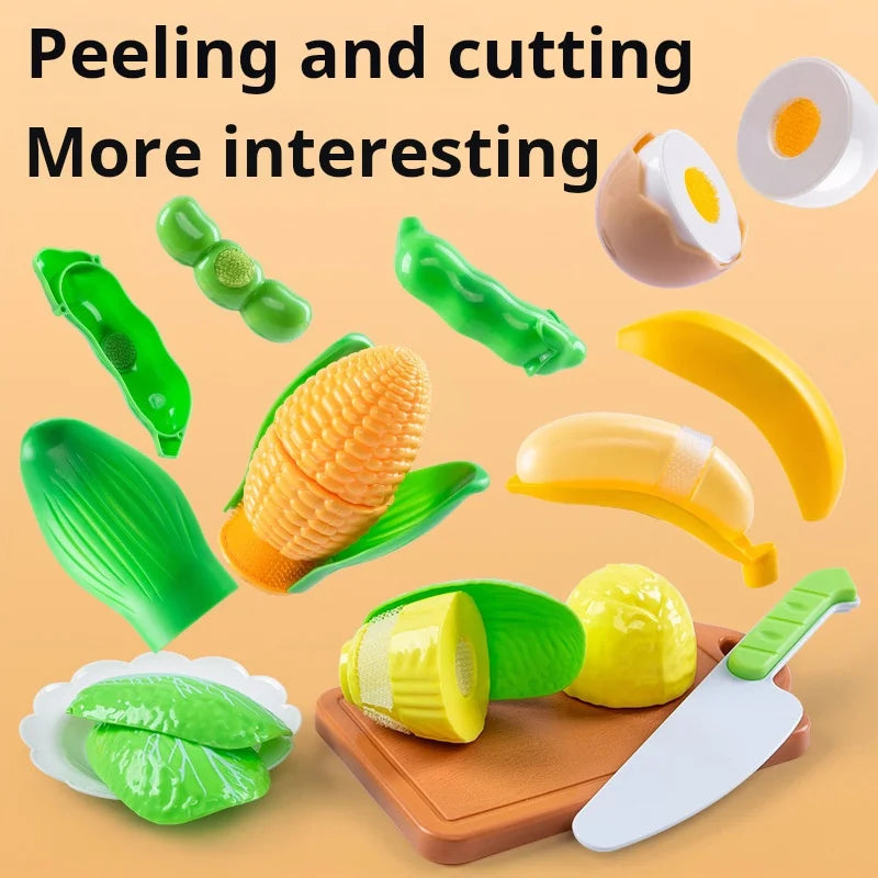 DIY Fruit Cutting Toys Vegetables Fruits And Vegetables Parent-Child Simulation Kitchen Food Children's Birthday Gifts