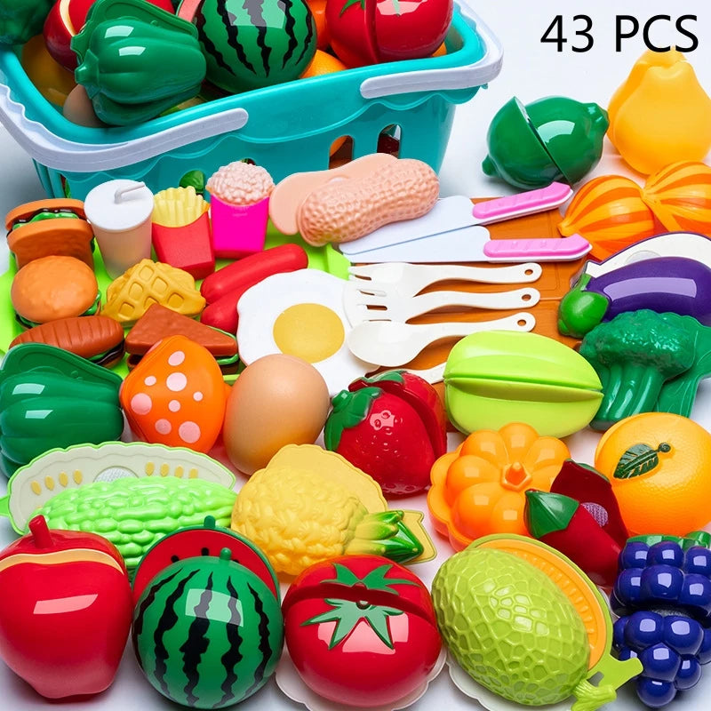 DIY Fruit Cutting Toys Vegetables Fruits And Vegetables Parent-Child Simulation Kitchen Food Children's Birthday Gifts