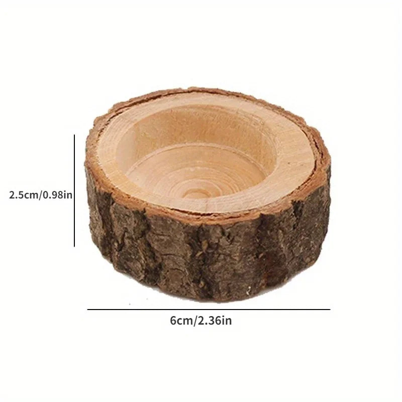 Wood Tea Light Candle Holders Rustic Tealight Candlestick Home Table Wedding Birthday Party Valentine's Day Home Decorations