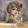 Adults Paint By Number Drawing On Canvas HandPainted Art DIY Pictures By Numbers Kit Home Decor Mysterious Hat Women Painting