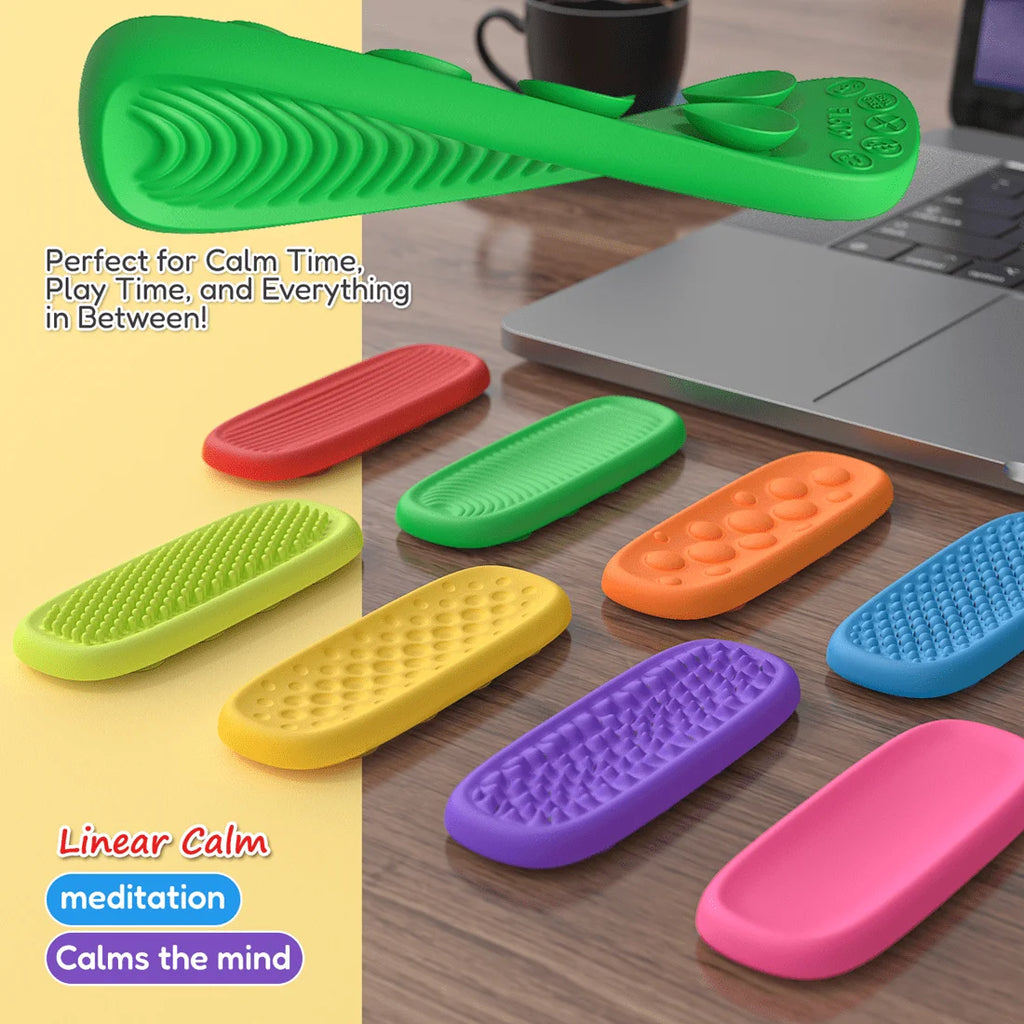 Silicone Sensory Strip Fidget Toys Kids Autism Decompression Calming Fidgeting Toy Adults Stress Desk Anxiety Relief Sensory Toy