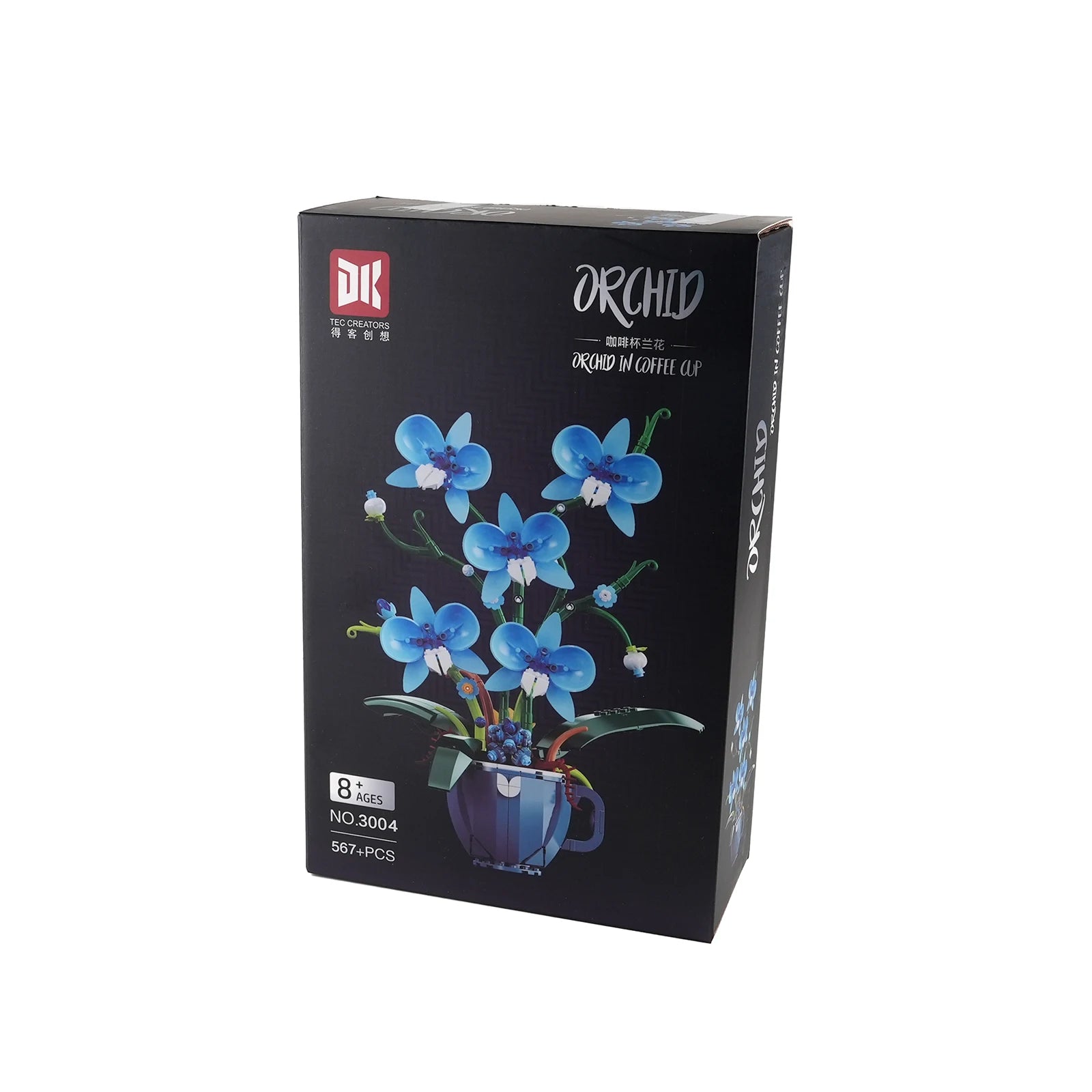 Romantic Blue Orchid Bouquet Building Blocks Home Desk Plant Decoration Assemble Toys Sending Girlfriend Valentine's Day Gifts